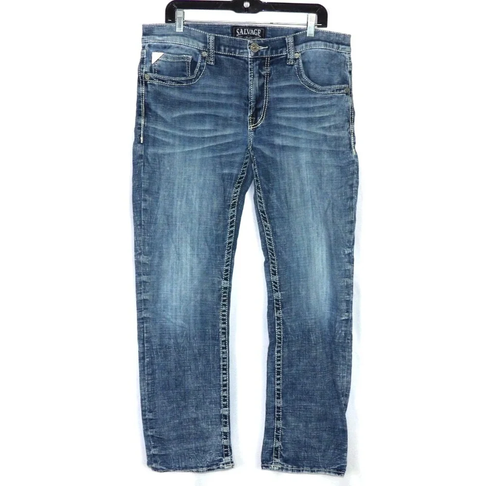 SALVAGE For BUCKLE Regular Fit MAYHEM Straight Leg Jeans Men's 34 X 32